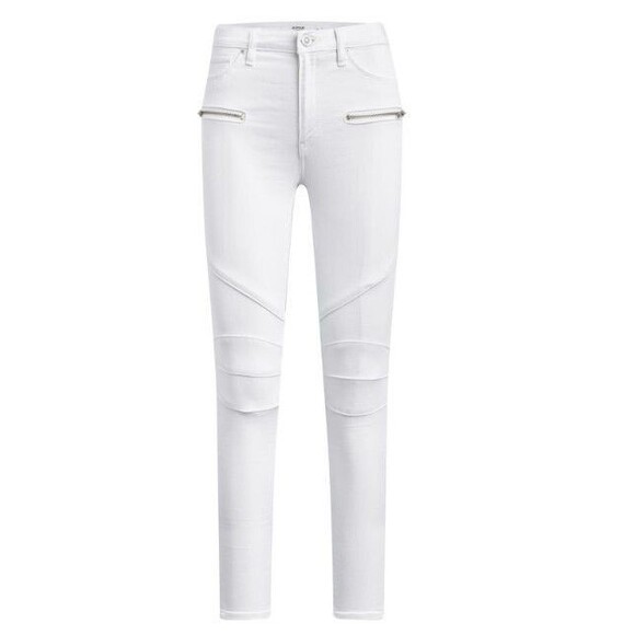 Hudson Jeans White Barbara Super Skinny Ankle Moto Retail $245 NWOT Size 29 - Picture 1 of 11